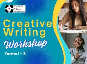 Creative Writing <br><strong><font color="#ff0000">13 Years and Over <br>Wed & Thur 11.00am-1.00pm. <br>Starts Wed 16th July 2025</font></strong>